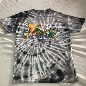 Looney Toones Tie-Dye 100% Cotton Double Stitched Shirt / Size Large
